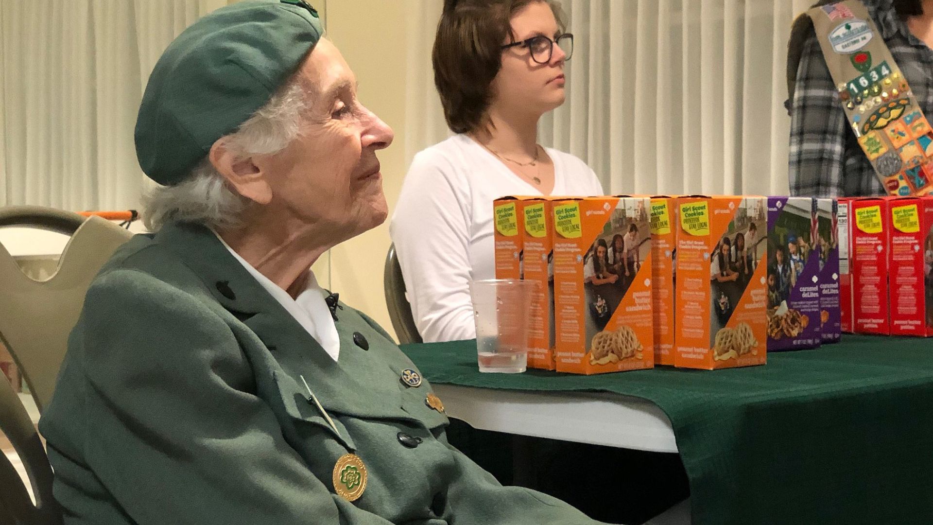 Ronnie Backenstoe selling Girl Scout cookies in Wernersville